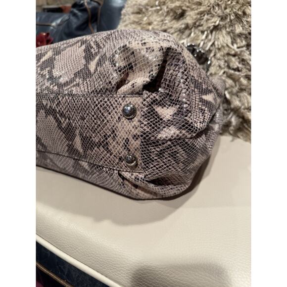 Michael Kors Hobo Snake Skin Embossed Leather Bag - Picture 5 of 6